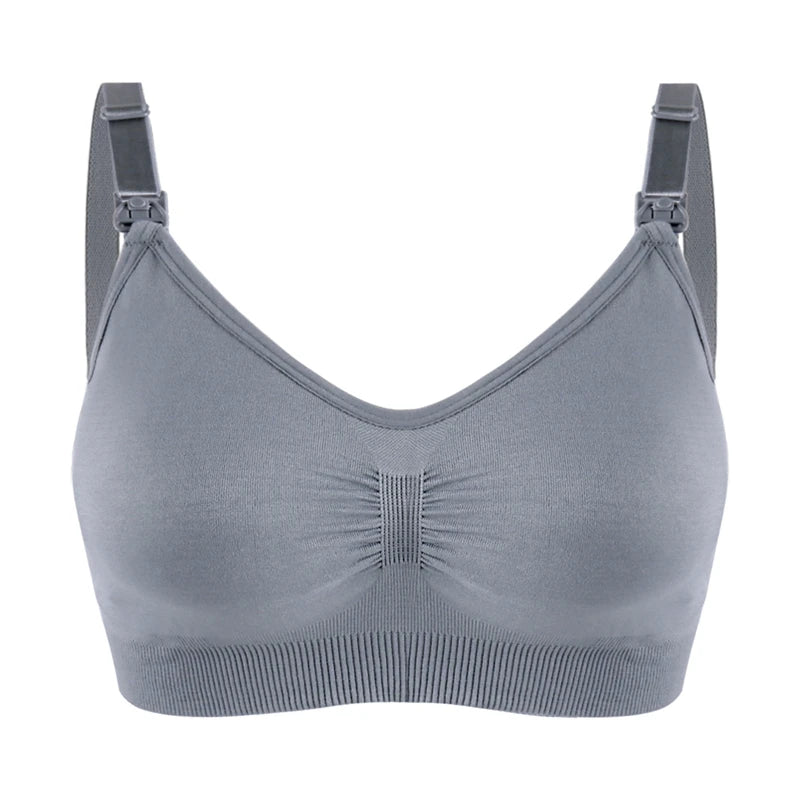 Premium Plus Size Nursing Bra - Breathable Seamless Maternity Bra for Comfortable Breastfeeding with Push-Up Support