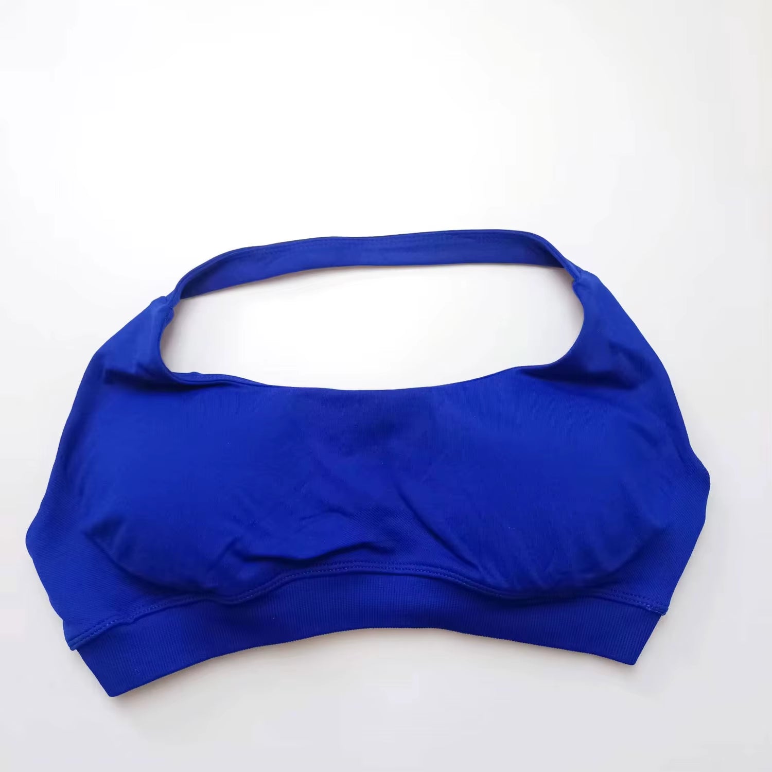 High Support Seamless Halter Sports Bra for Women - Open Back Design for Gym, Yoga, and Fitness Activities