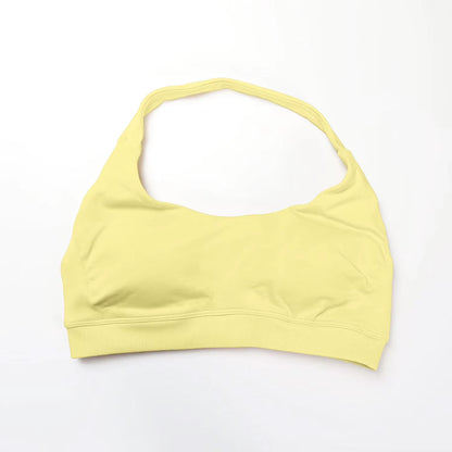 High Support Seamless Halter Sports Bra for Women - Open Back Design for Gym, Yoga, and Fitness Activities