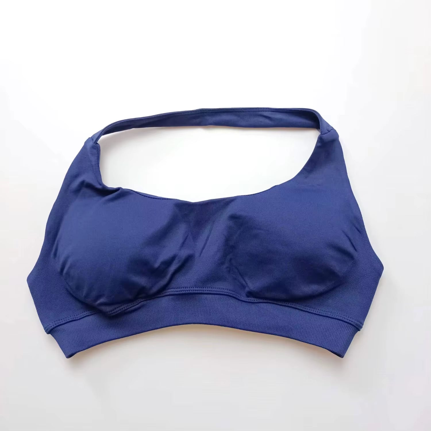 High Support Seamless Halter Sports Bra for Women - Open Back Design for Gym, Yoga, and Fitness Activities