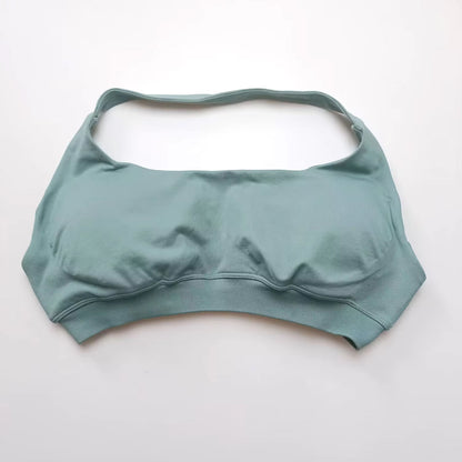 High Support Seamless Halter Sports Bra for Women - Open Back Design for Gym, Yoga, and Fitness Activities