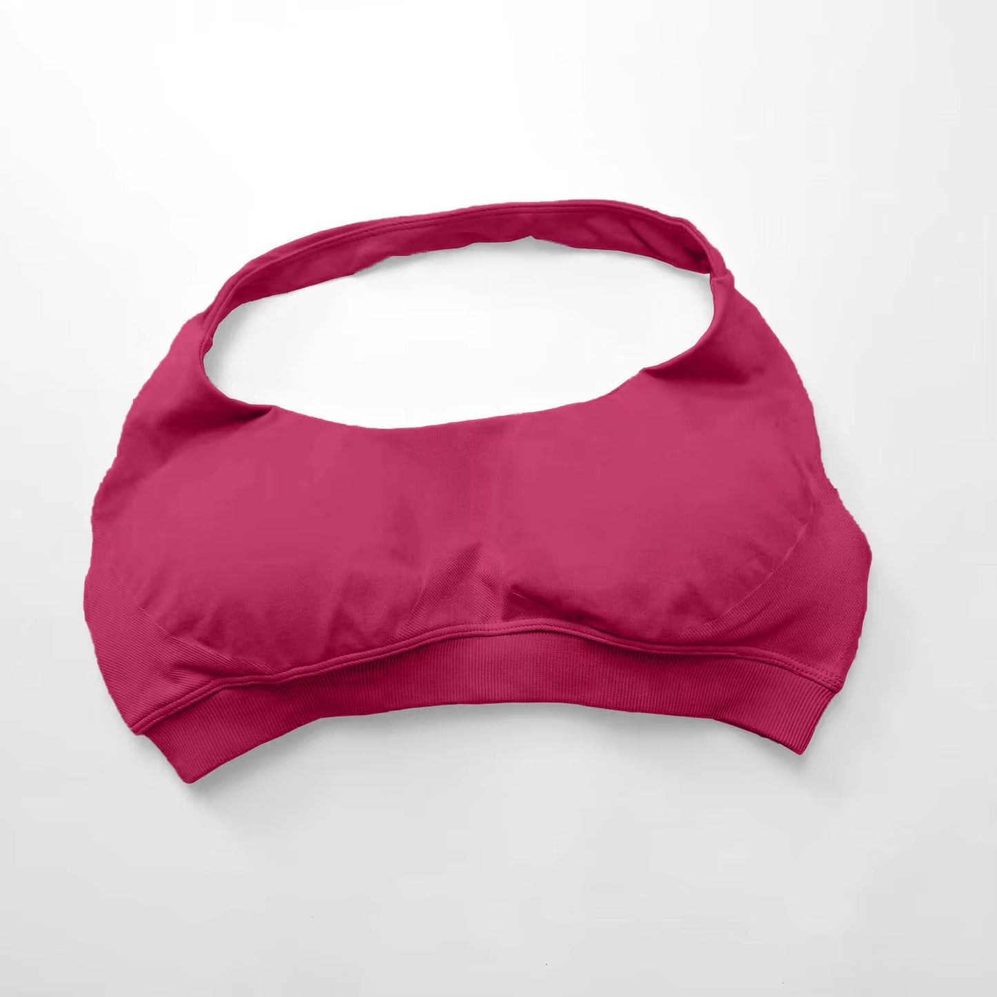 High Support Seamless Halter Sports Bra for Women - Open Back Design for Gym, Yoga, and Fitness Activities