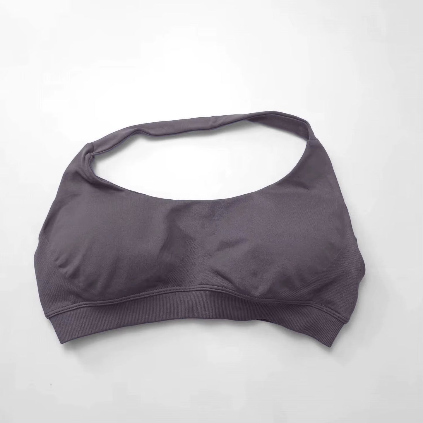 High Support Seamless Halter Sports Bra for Women - Open Back Design for Gym, Yoga, and Fitness Activities