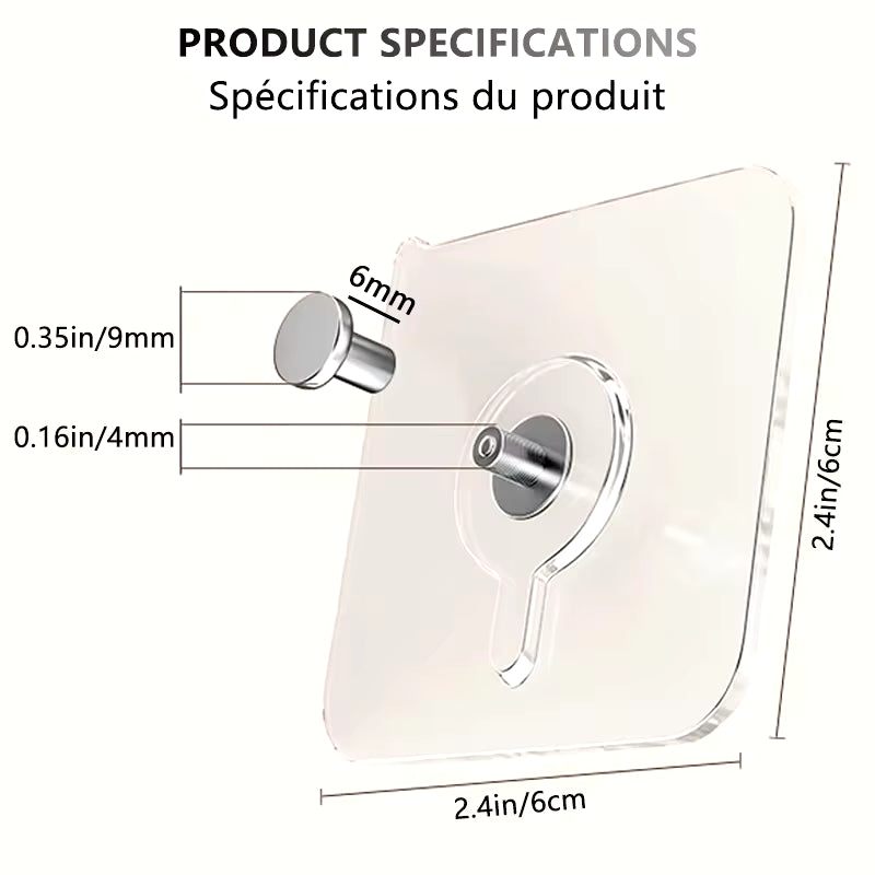 Heavy-Duty Self-Adhesive Wall Hooks for Frames, Posters, Photos, and Clocks - No Drilling Required