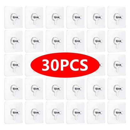 Heavy-Duty Self-Adhesive Wall Hooks for Frames, Posters, Photos, and Clocks - No Drilling Required