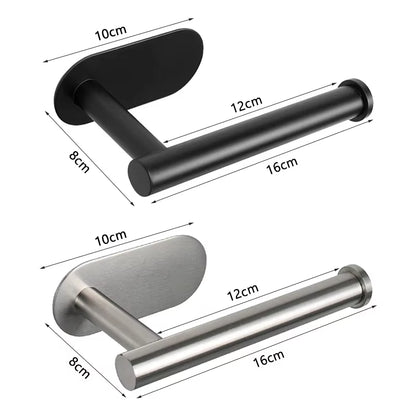 SUS304 Stainless Steel Self-Adhesive Wall-Mounted Toilet Paper Holder for Bathroom and Kitchen