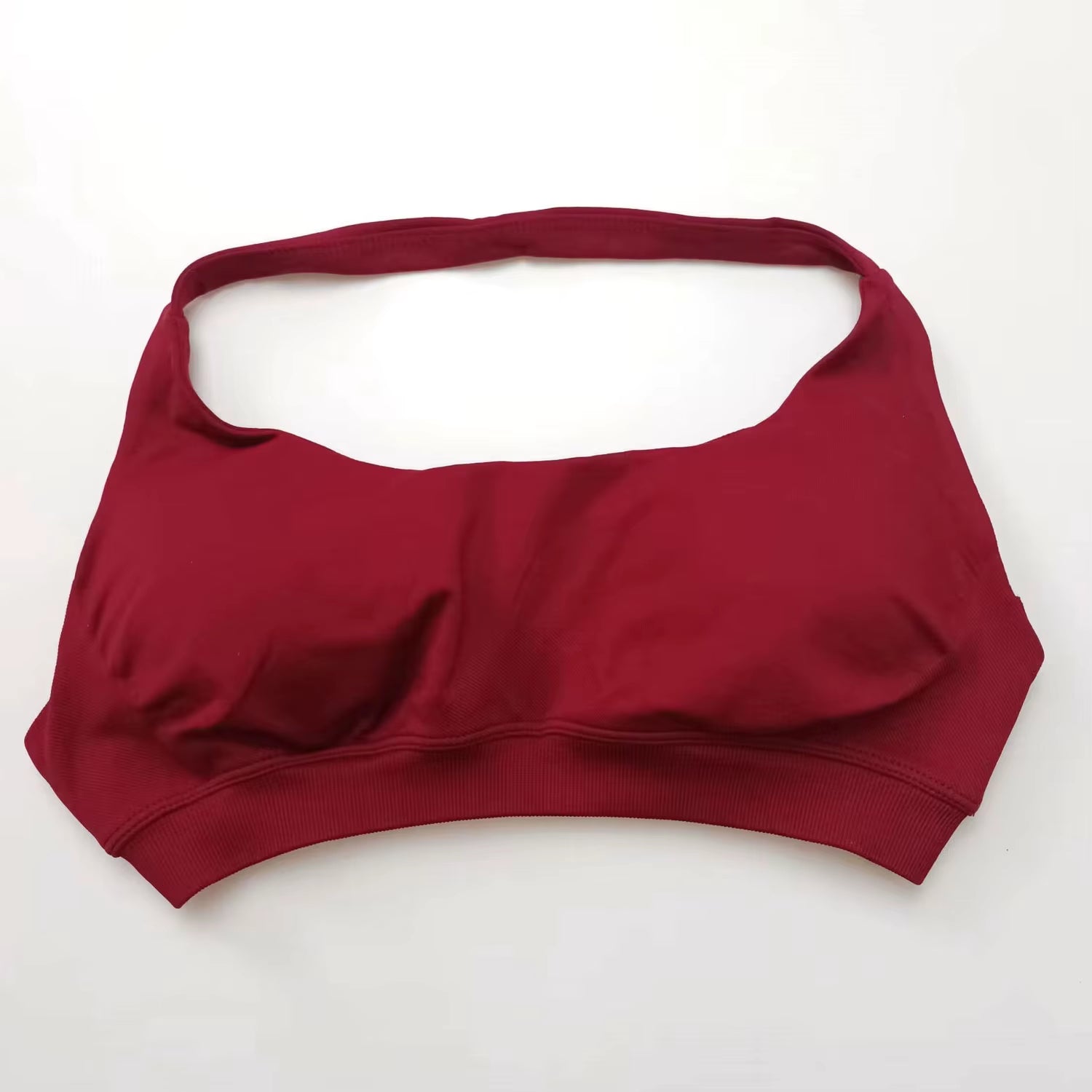 High Support Seamless Halter Sports Bra for Women - Open Back Design for Gym, Yoga, and Fitness Activities