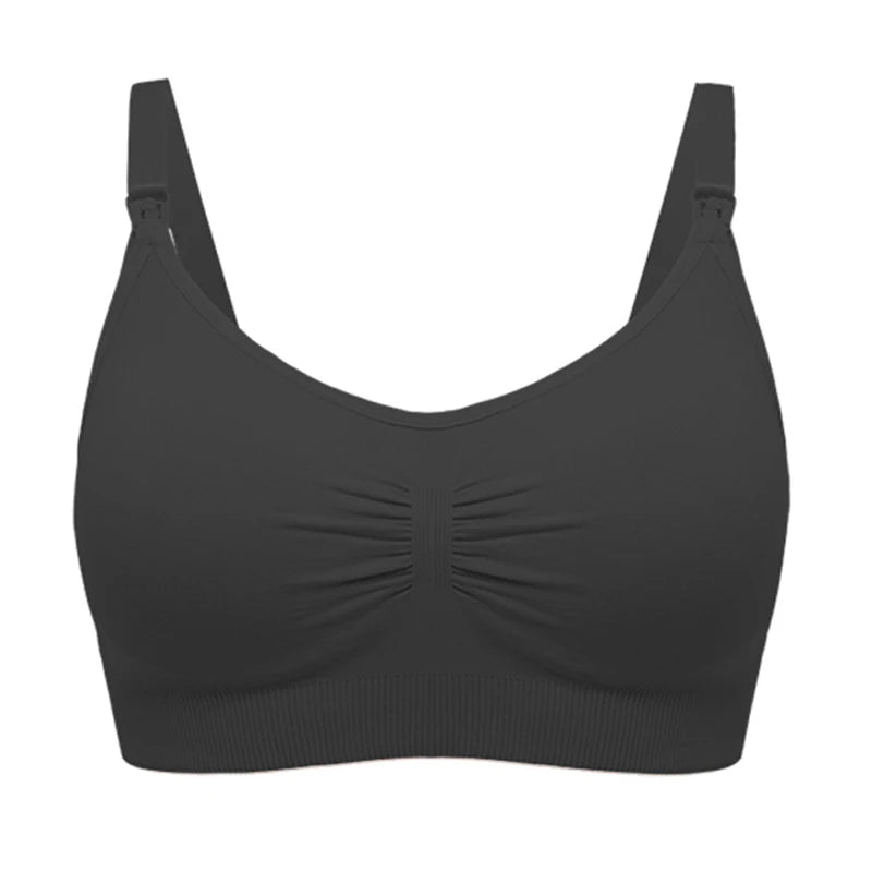 Premium Plus Size Nursing Bra - Breathable Seamless Maternity Bra for Comfortable Breastfeeding with Push-Up Support
