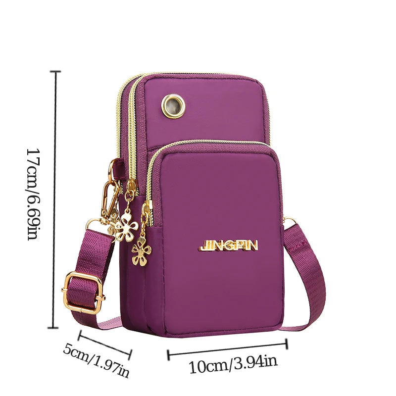 Women's Crossbody Mini Mobile Phone Bag - 2024 Fashionable Neck Hanging Coin Pouch for Active Moms