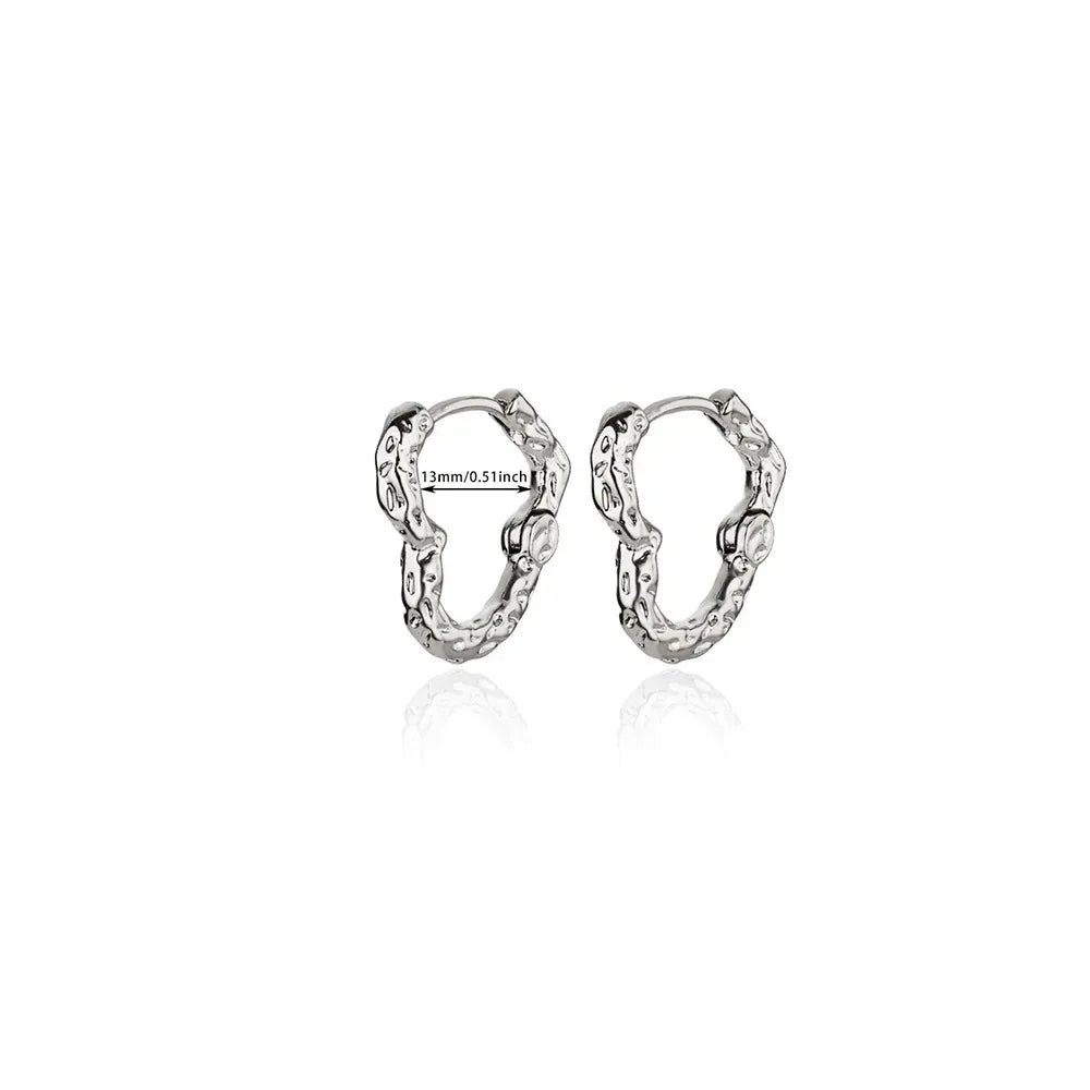 Hollow Zircon Heart Earrings for Women in Gold-Plated Stainless Steel - Elegant Wedding Couple Jewelry Gift with Free Shipping