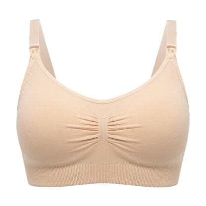 Premium Plus Size Nursing Bra - Breathable Seamless Maternity Bra for Comfortable Breastfeeding with Push-Up Support