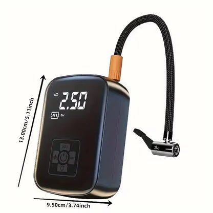 Wireless Electric Air Compressor for Tires - Multi-Purpose Inflator for Motorcycles, Bicycles, Boats, and Sports Equipment