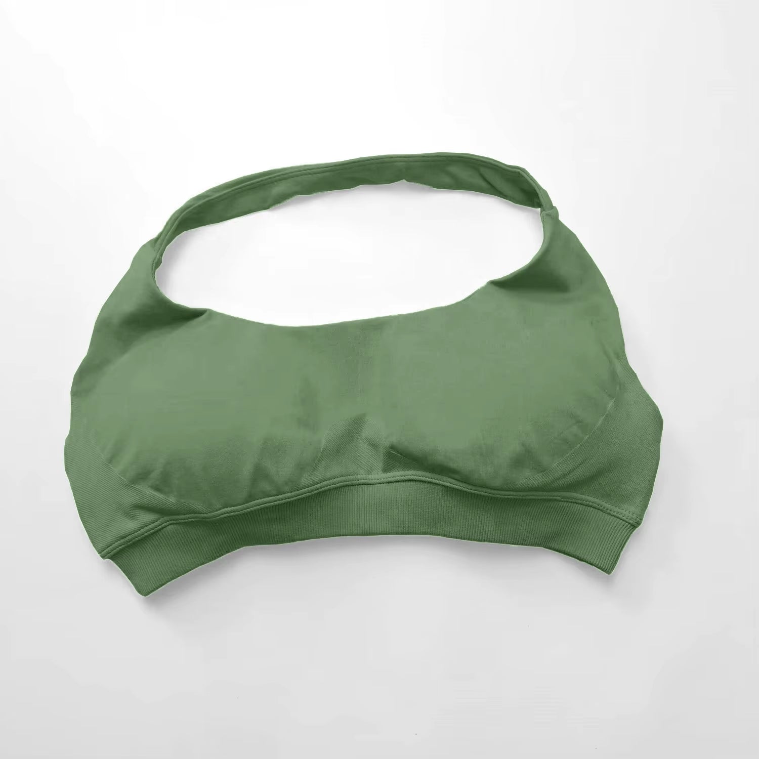 High Support Seamless Halter Sports Bra for Women - Open Back Design for Gym, Yoga, and Fitness Activities