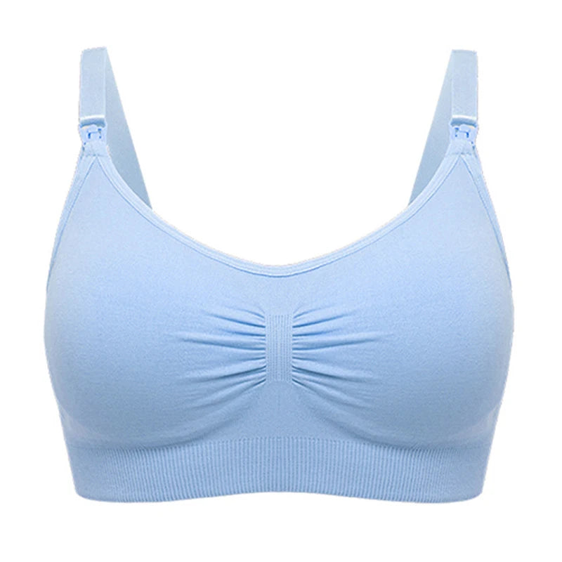 Premium Plus Size Nursing Bra - Breathable Seamless Maternity Bra for Comfortable Breastfeeding with Push-Up Support