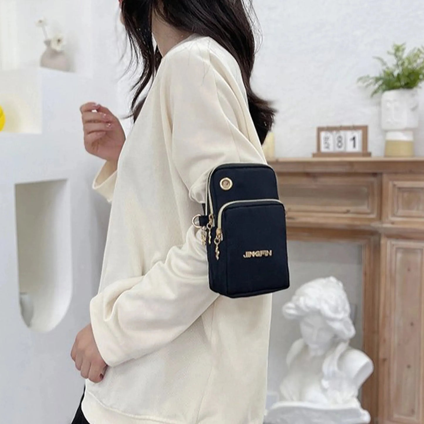 Women's Crossbody Mini Mobile Phone Bag - 2024 Fashionable Neck Hanging Coin Pouch for Active Moms