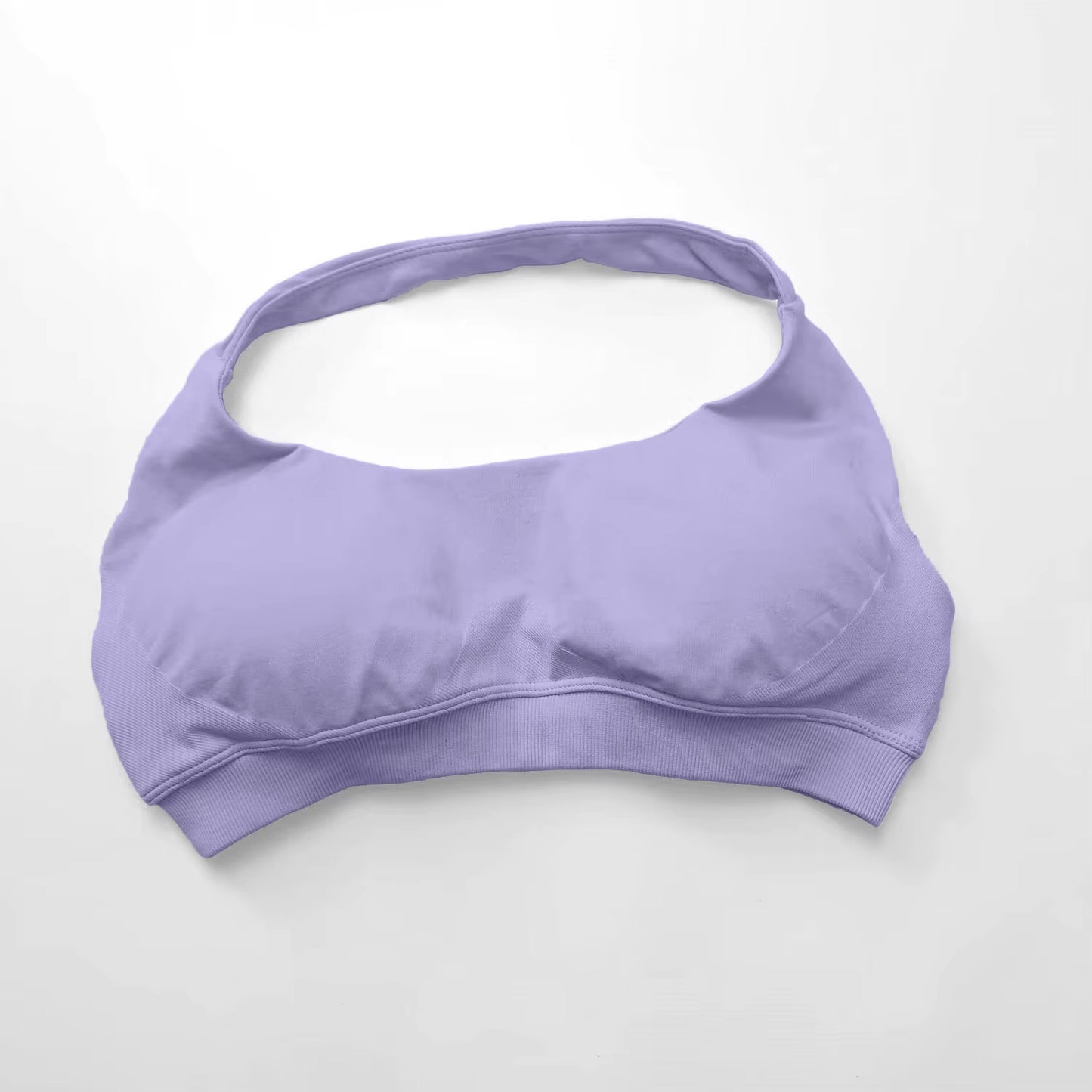 High Support Seamless Halter Sports Bra for Women - Open Back Design for Gym, Yoga, and Fitness Activities