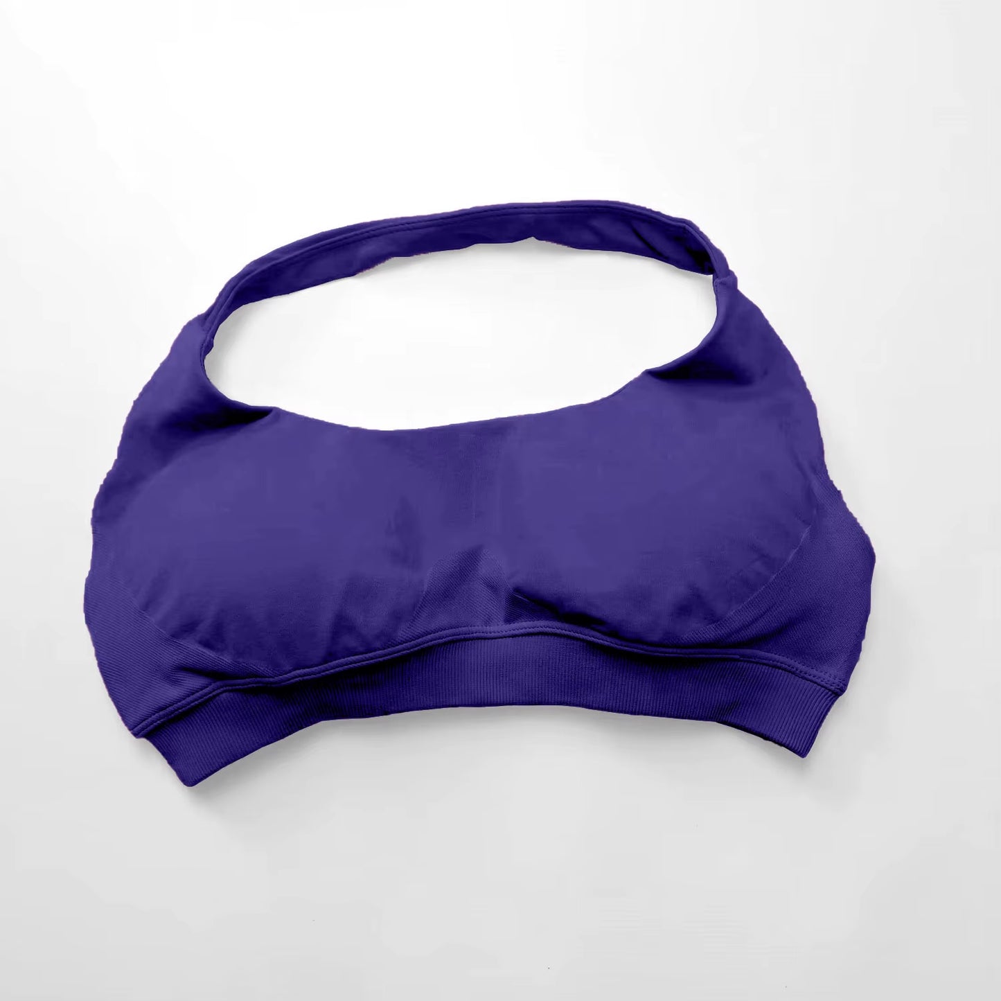 High Support Seamless Halter Sports Bra for Women - Open Back Design for Gym, Yoga, and Fitness Activities