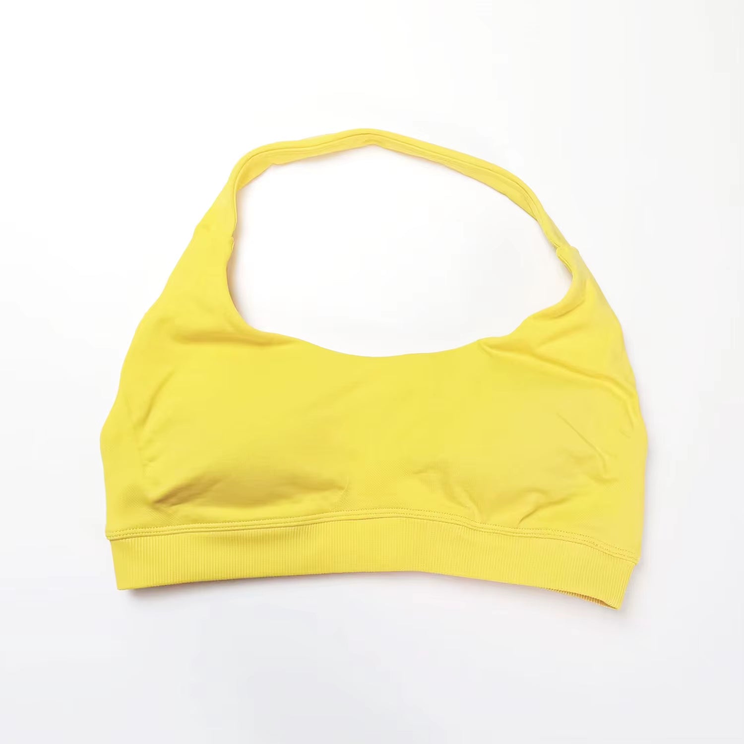 High Support Seamless Halter Sports Bra for Women - Open Back Design for Gym, Yoga, and Fitness Activities