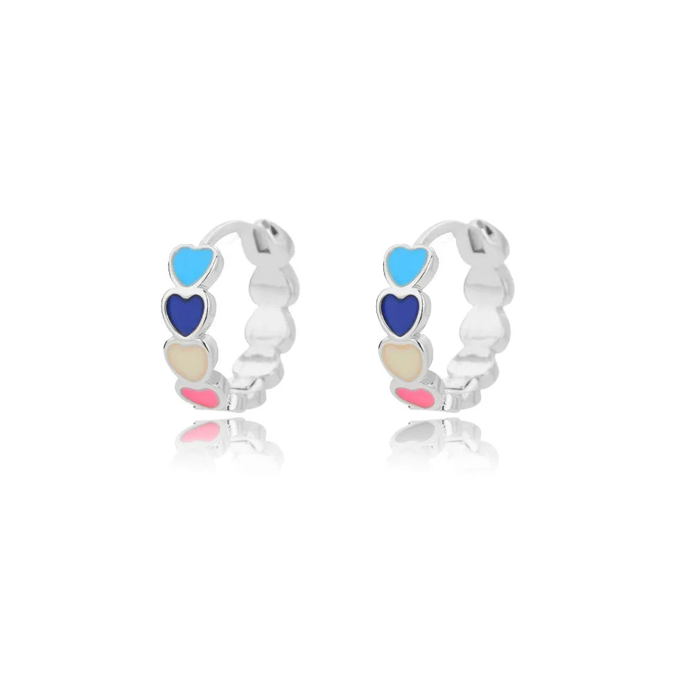 Hollow Zircon Heart Earrings for Women in Gold-Plated Stainless Steel - Elegant Wedding Couple Jewelry Gift with Free Shipping