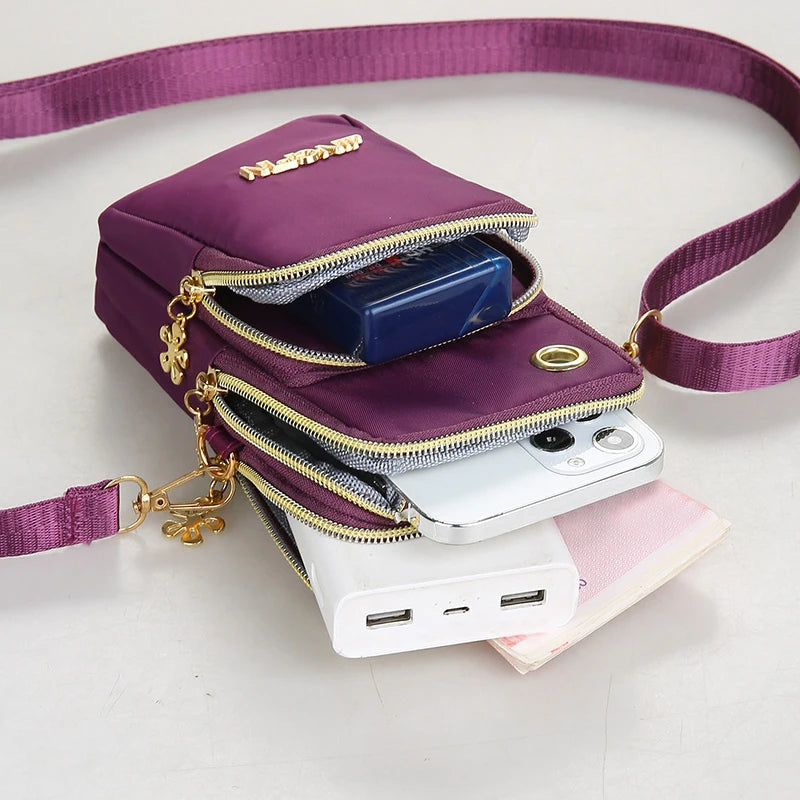 Women's Crossbody Mini Mobile Phone Bag - 2024 Fashionable Neck Hanging Coin Pouch for Active Moms