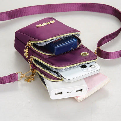 Women's Crossbody Mini Mobile Phone Bag - 2024 Fashionable Neck Hanging Coin Pouch for Active Moms
