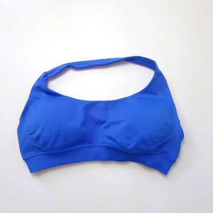 High Support Seamless Halter Sports Bra for Women - Open Back Design for Gym, Yoga, and Fitness Activities