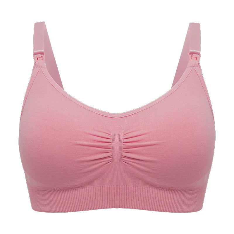 Premium Plus Size Nursing Bra - Breathable Seamless Maternity Bra for Comfortable Breastfeeding with Push-Up Support