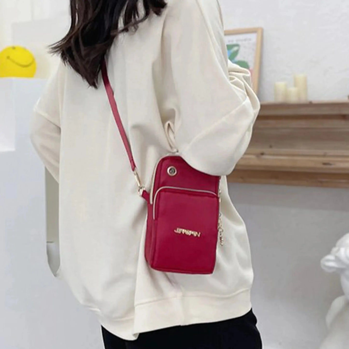 Women's Crossbody Mini Mobile Phone Bag - 2024 Fashionable Neck Hanging Coin Pouch for Active Moms