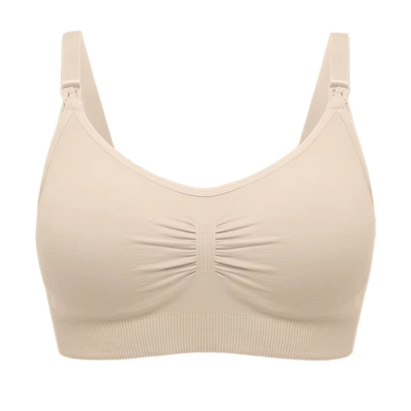 Premium Plus Size Nursing Bra - Breathable Seamless Maternity Bra for Comfortable Breastfeeding with Push-Up Support