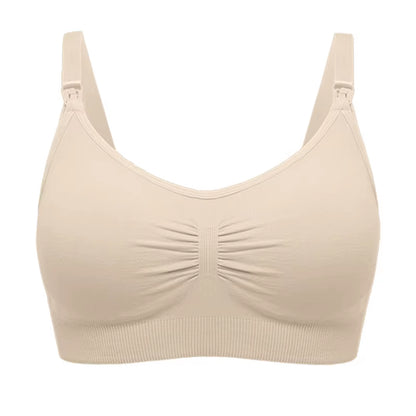 Premium Plus Size Nursing Bra - Breathable Seamless Maternity Bra for Comfortable Breastfeeding with Push-Up Support