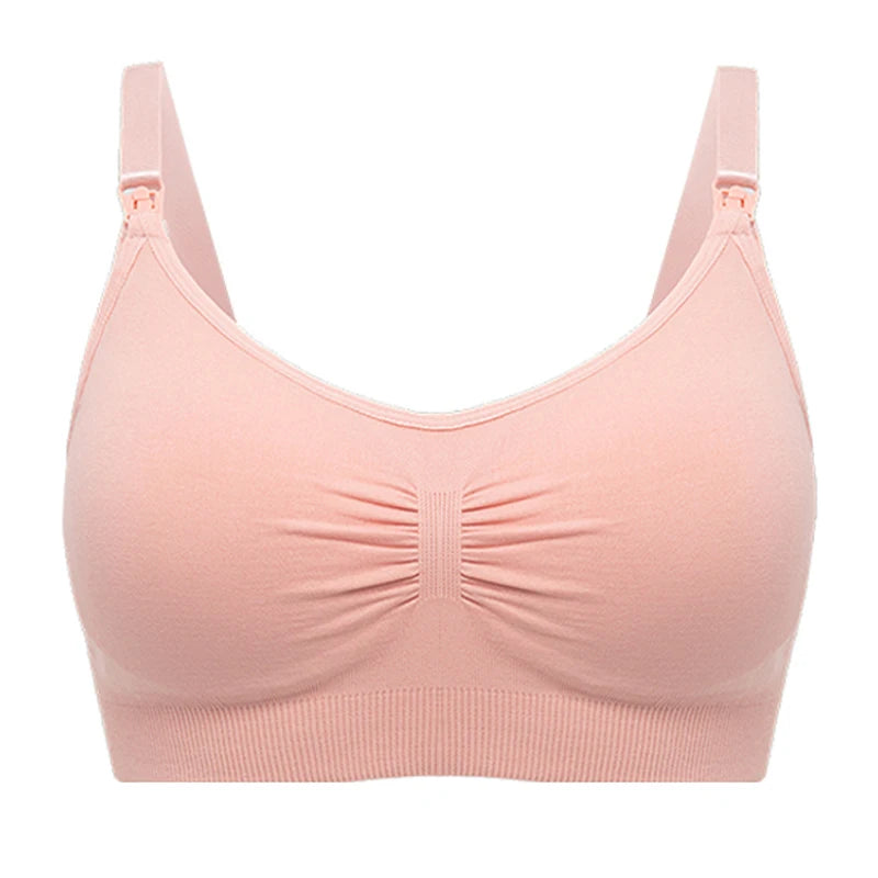 Premium Plus Size Nursing Bra - Breathable Seamless Maternity Bra for Comfortable Breastfeeding with Push-Up Support