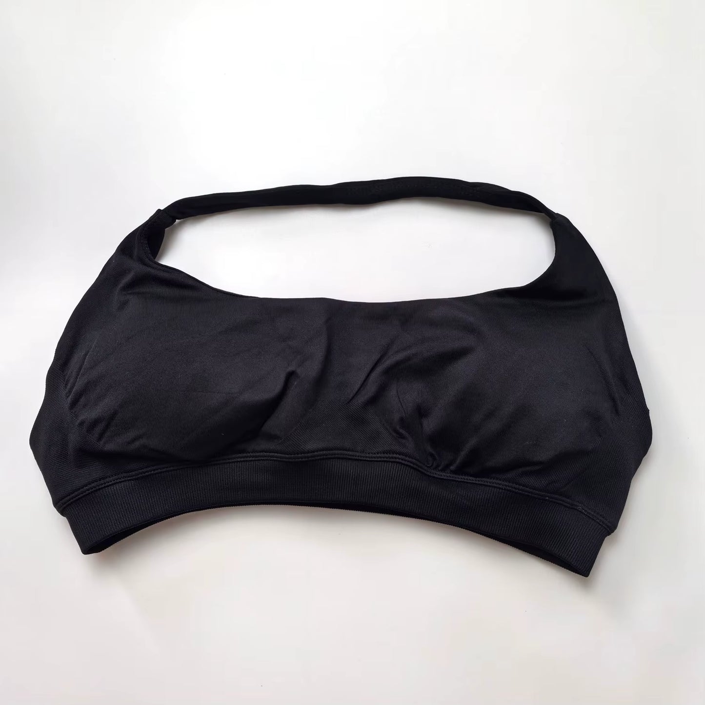 High Support Seamless Halter Sports Bra for Women - Open Back Design for Gym, Yoga, and Fitness Activities