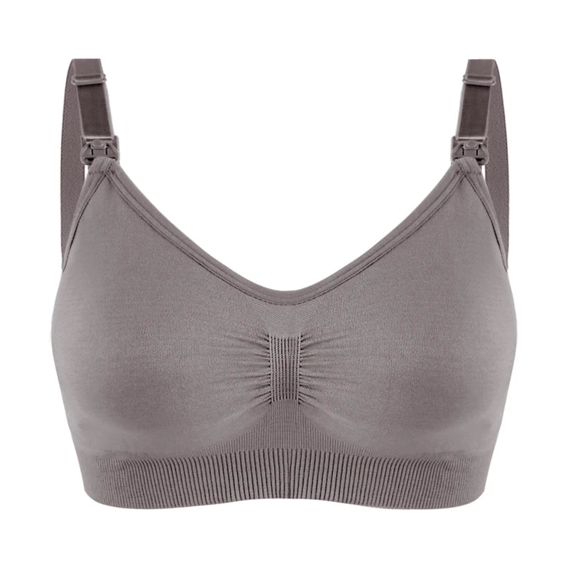 Premium Plus Size Nursing Bra - Breathable Seamless Maternity Bra for Comfortable Breastfeeding with Push-Up Support