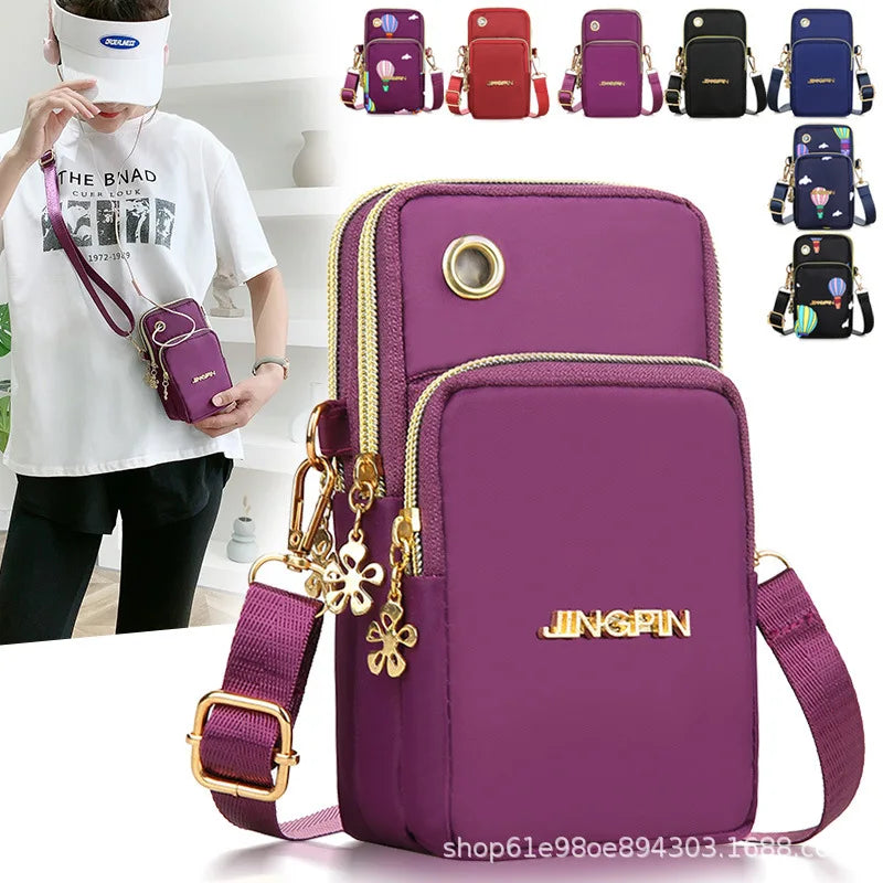 Women's Crossbody Mini Mobile Phone Bag - 2024 Fashionable Neck Hanging Coin Pouch for Active Moms