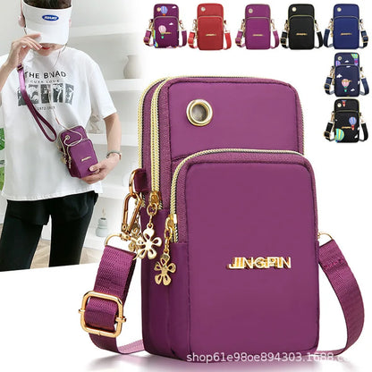 Women's Crossbody Mini Mobile Phone Bag - 2024 Fashionable Neck Hanging Coin Pouch for Active Moms