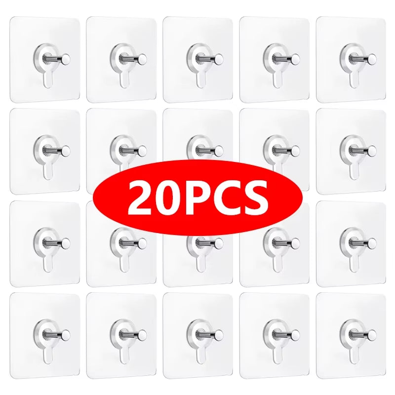 Heavy-Duty Self-Adhesive Wall Hooks for Frames, Posters, Photos, and Clocks - No Drilling Required