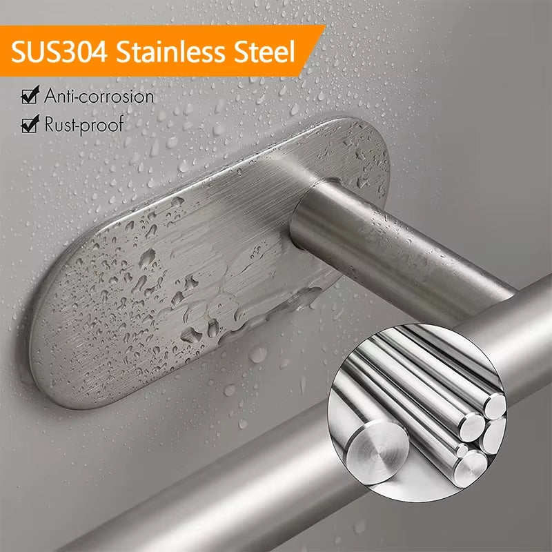 SUS304 Stainless Steel Self-Adhesive Wall-Mounted Toilet Paper Holder for Bathroom and Kitchen