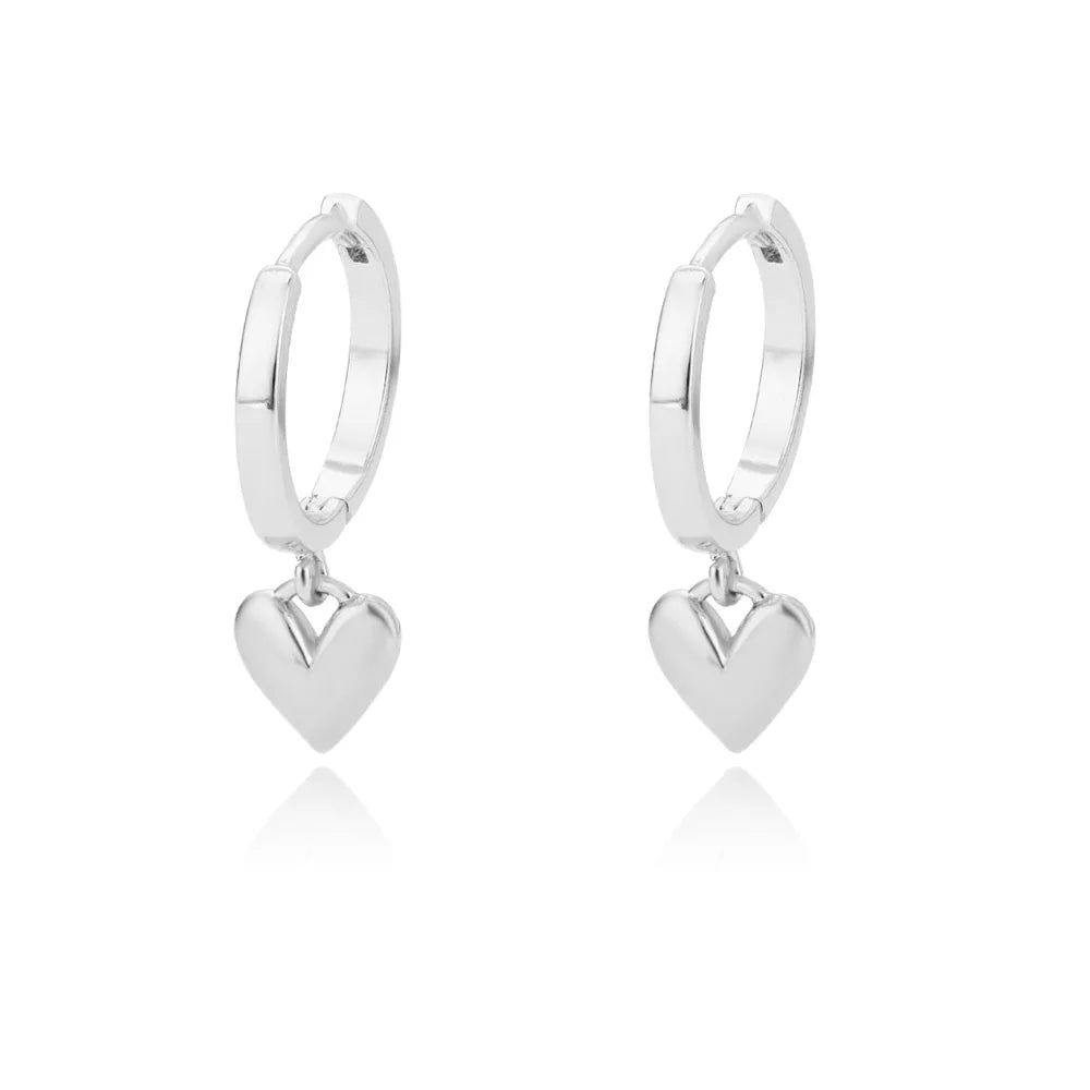 Hollow Zircon Heart Earrings for Women in Gold-Plated Stainless Steel - Elegant Wedding Couple Jewelry Gift with Free Shipping