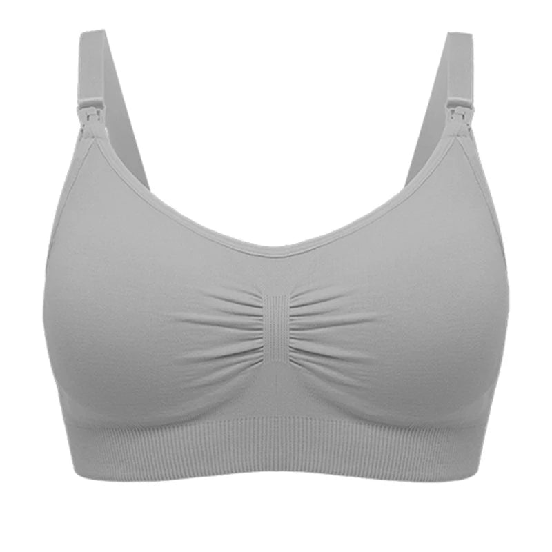 Premium Plus Size Nursing Bra - Breathable Seamless Maternity Bra for Comfortable Breastfeeding with Push-Up Support