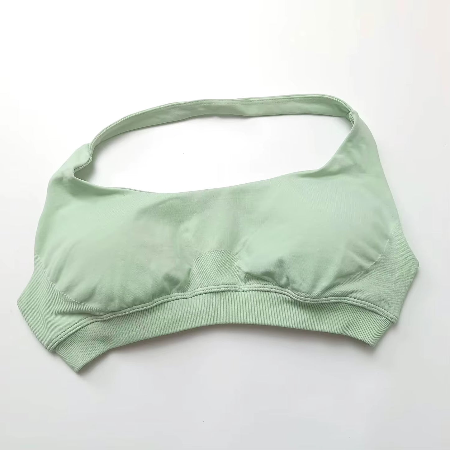 High Support Seamless Halter Sports Bra for Women - Open Back Design for Gym, Yoga, and Fitness Activities