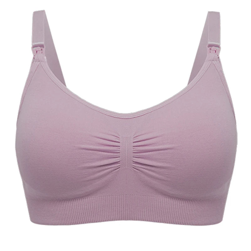 Premium Plus Size Nursing Bra - Breathable Seamless Maternity Bra for Comfortable Breastfeeding with Push-Up Support
