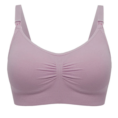 Premium Plus Size Nursing Bra - Breathable Seamless Maternity Bra for Comfortable Breastfeeding with Push-Up Support