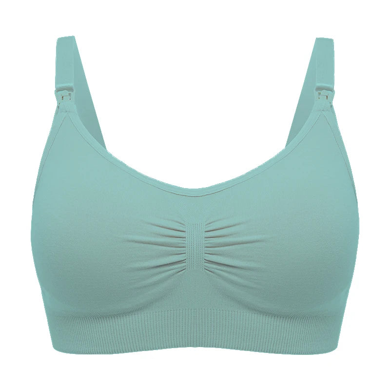 Premium Plus Size Nursing Bra - Breathable Seamless Maternity Bra for Comfortable Breastfeeding with Push-Up Support