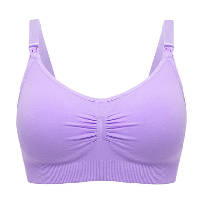 Premium Plus Size Nursing Bra - Breathable Seamless Maternity Bra for Comfortable Breastfeeding with Push-Up Support